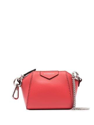 baby antigona bolsa in leather with chain