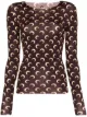 Image 1 of Marine Serre Crescent Moon print jersey top