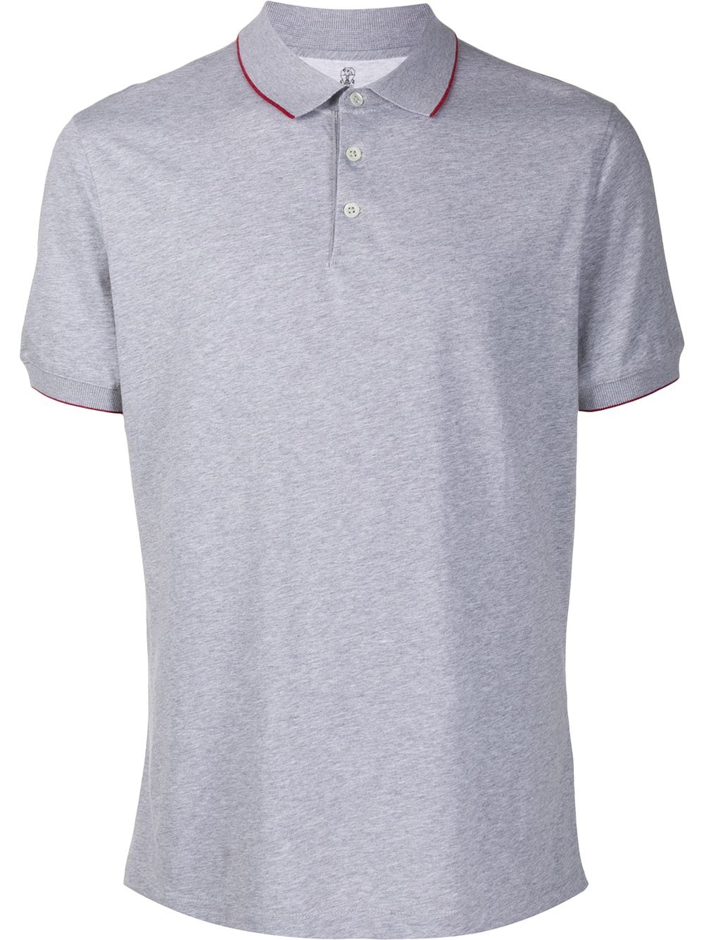 Brunello Cucinelli Short Sleeved Polo Shirt In Grey
