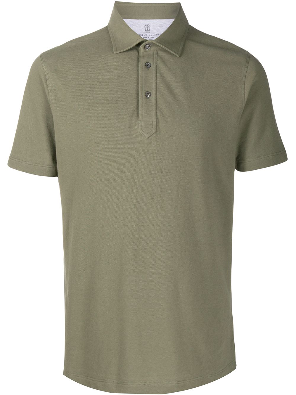 Brunello Cucinelli Short Sleeved Polo Shirt In Green