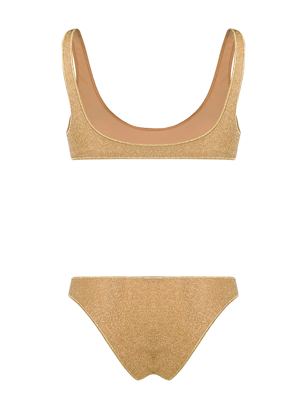  Oséree Metallic Lurex Bikini Set - Gold 