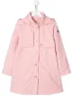 الصورة 1 من Moncler Kids معطف بتصميم A وغطاء رأس