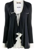 Moschino Pre-Owned tie-front waterfall cardigan - Black