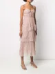 Self-Portrait layered pleated dress