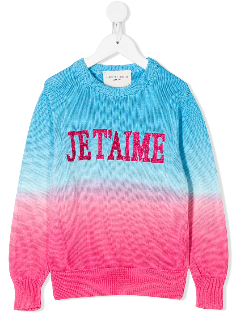 Alberta Ferretti Kids Trui met tekst Blauw