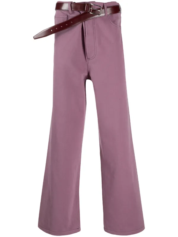 purple wide leg jeans