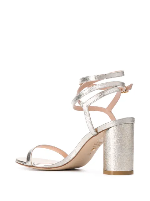 Silver Stuart Weitzman Nearly Nude Sandals For Women | Farfetch.com