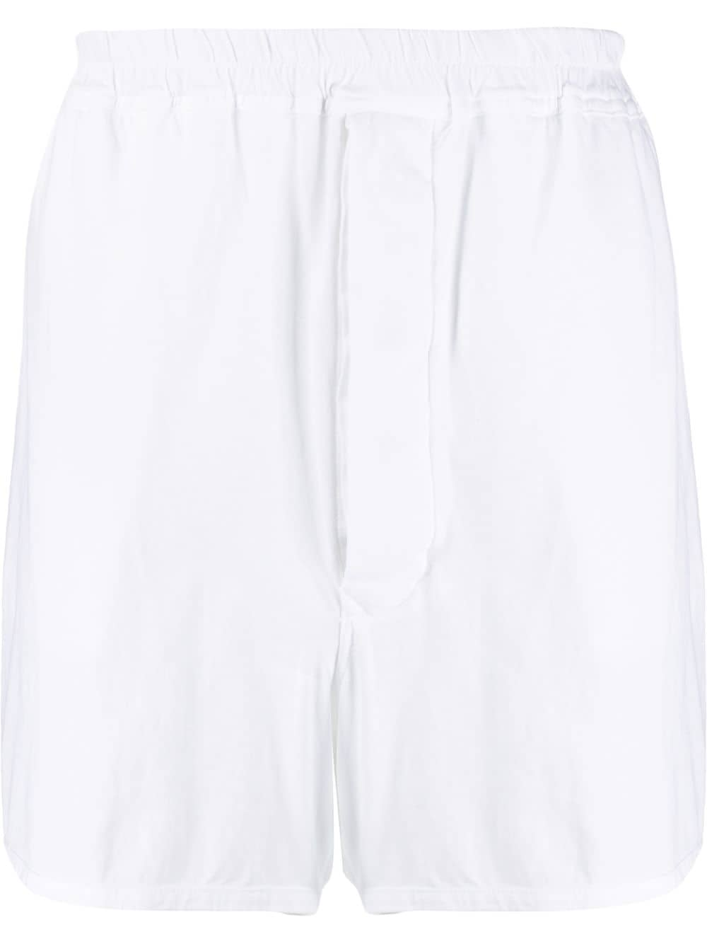 Rick Owens Drkshdw Elasticated Waist Shorts In Weiss