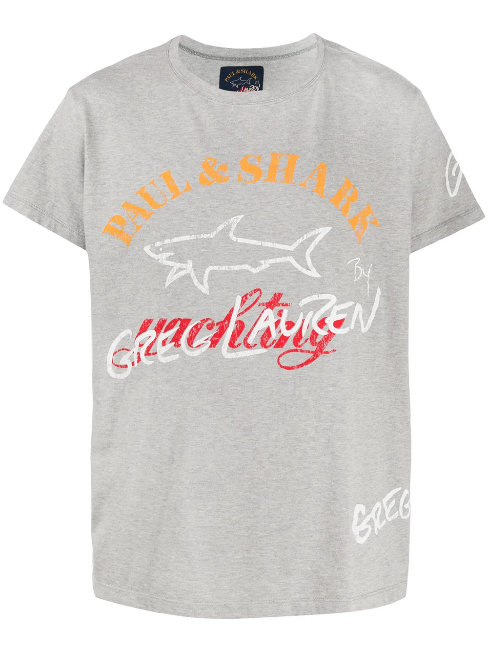 Paul & Shark Yachting Logo T-shirt In Grey