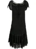 Jean Paul Gaultier Pre-Owned scoop neck eyelet dress - Black