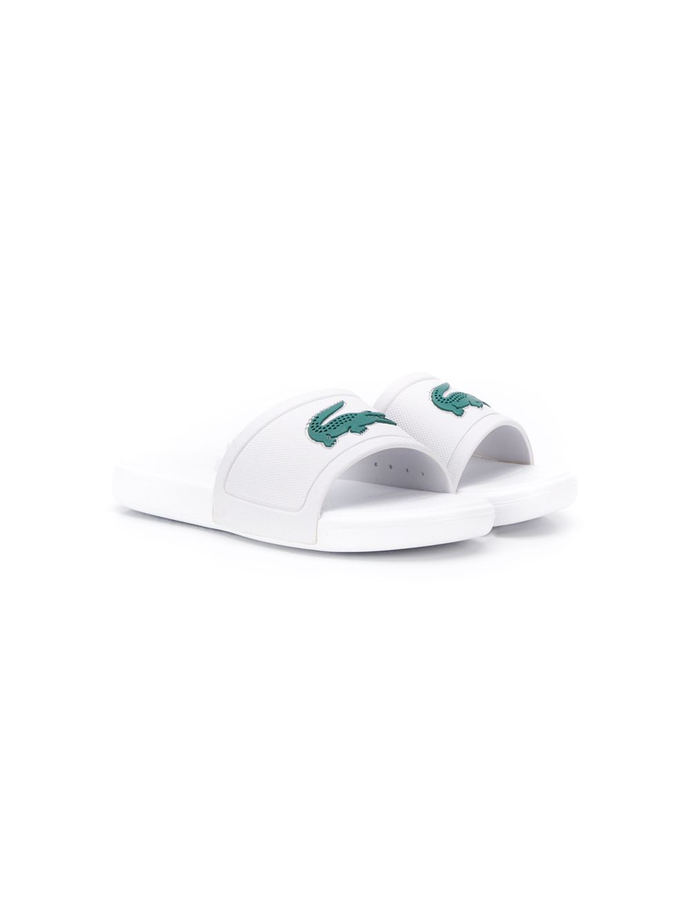 фото Lacoste kids logo patch flat slides