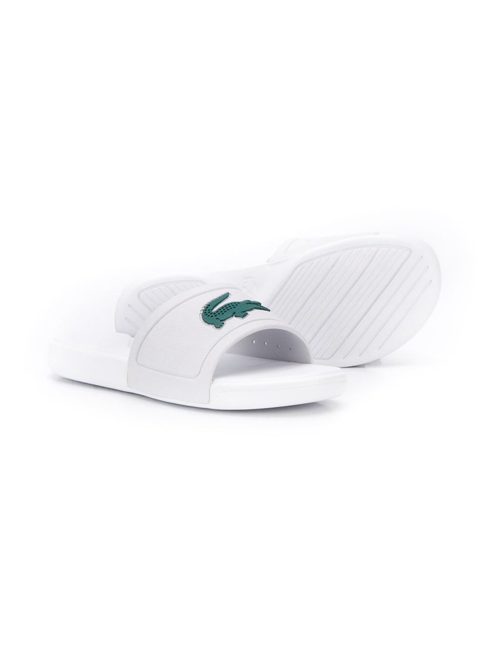 фото Lacoste kids logo patch flat slides