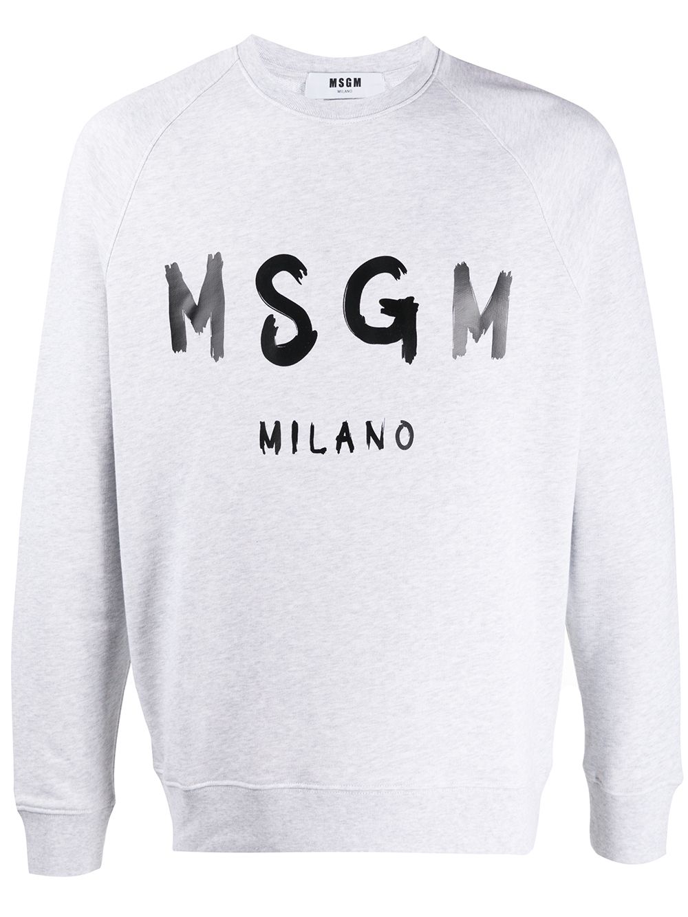 Msgm Logo Print T-shirt In Grey