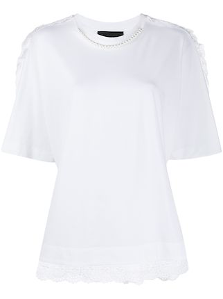 Simone Rocha pearl-embellished Broderie Anglaise T-shirt - Farfetch