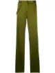 Image 1 of MSGM high-rise stripe-side satin trousers