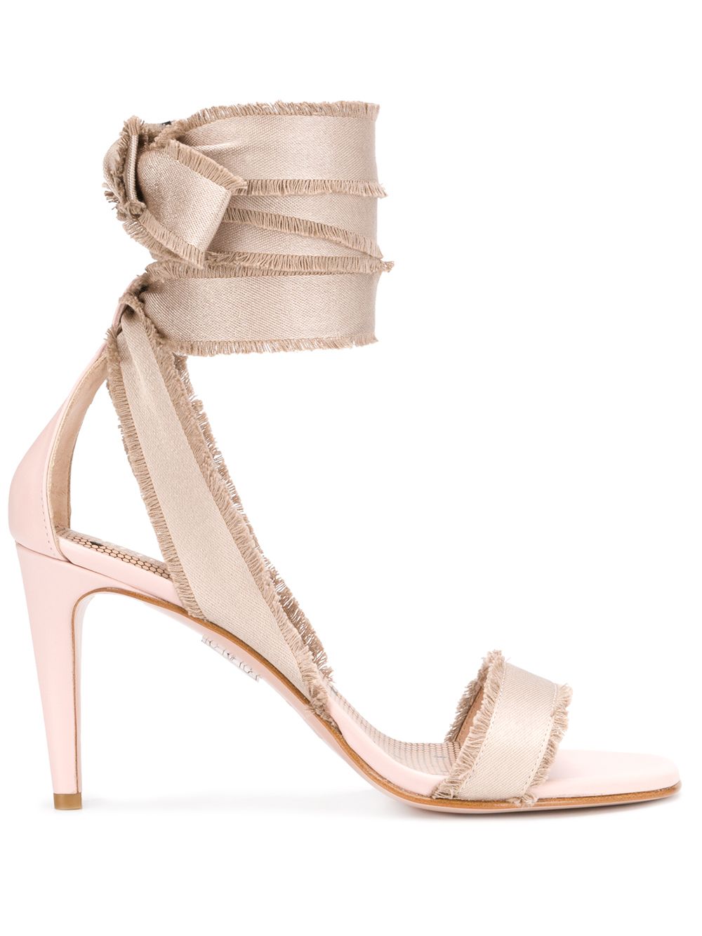 Red Valentino Lace Up Ankle Detail 95mm Sandals In Neutrals