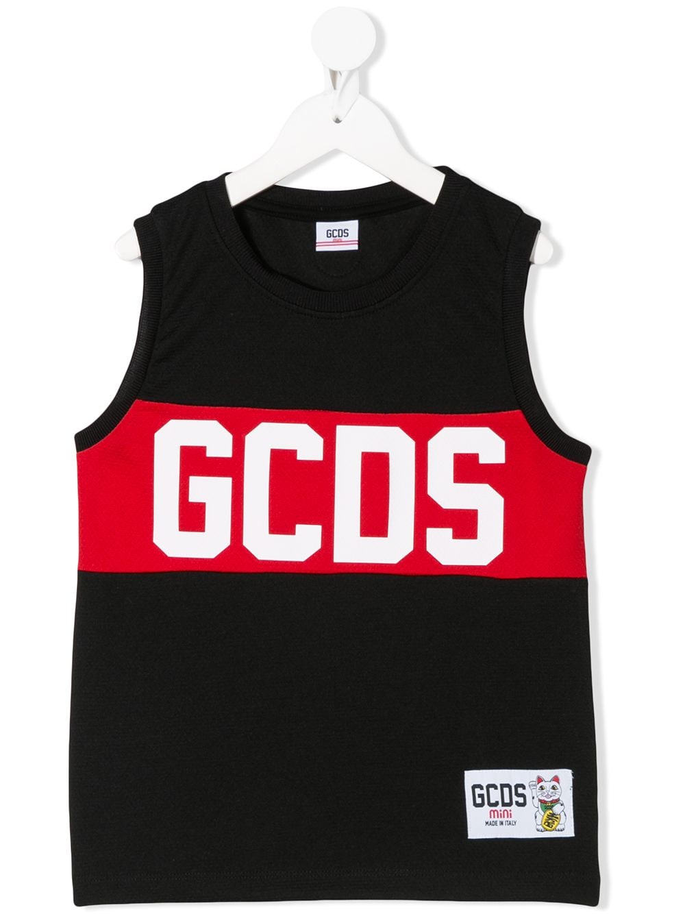 Gcds Kids' Logo Print Tank Top In Black