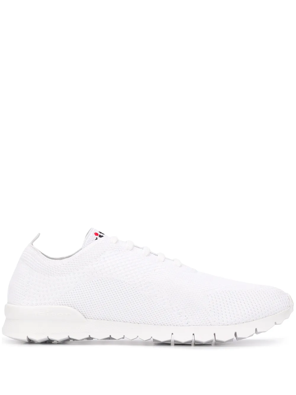 Kiton Fits Mesh Sneakers Rubber Sole Pull Tab In White