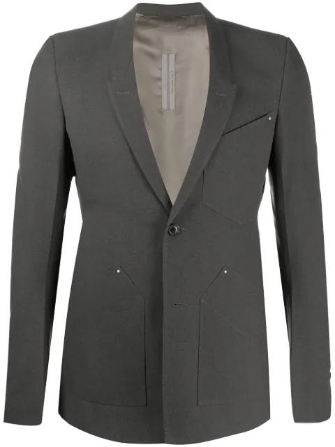 Rick Owens geometric pocket blazer