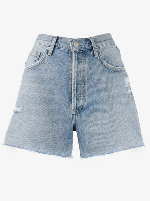 AGOLDE distressed denim shorts