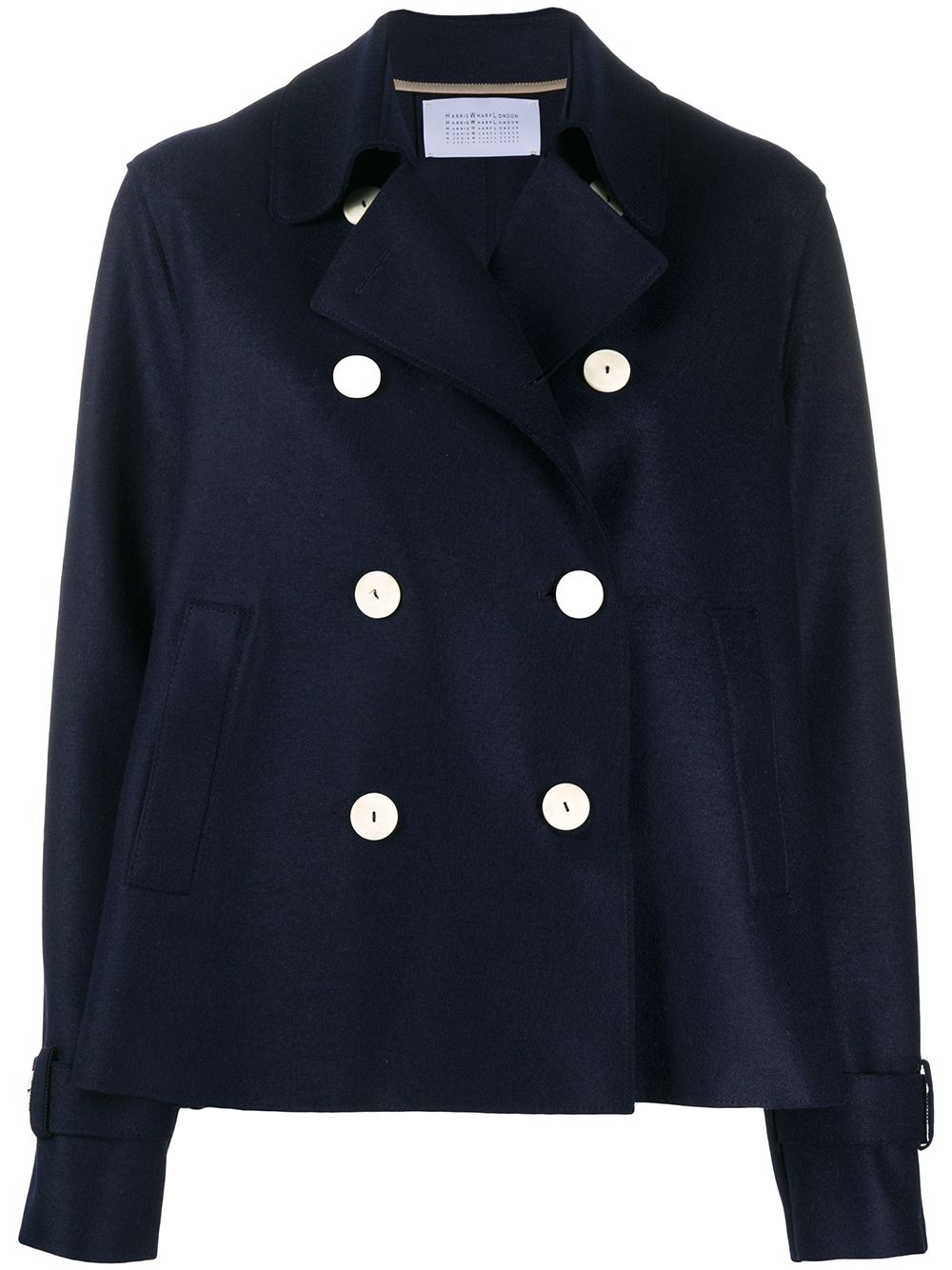 Harris Wharf London Double-breasted Jacket In Blue