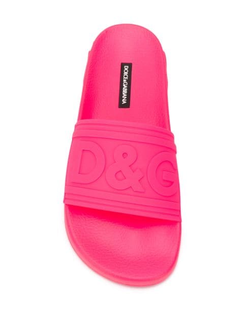 dolce and gabbana pink slides