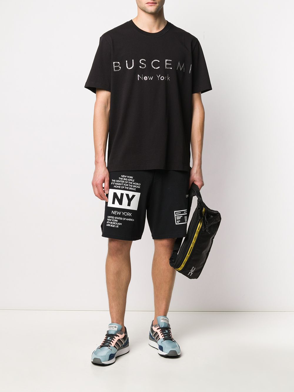 фото Buscemi rhinestone logo crew-neck t-shirt