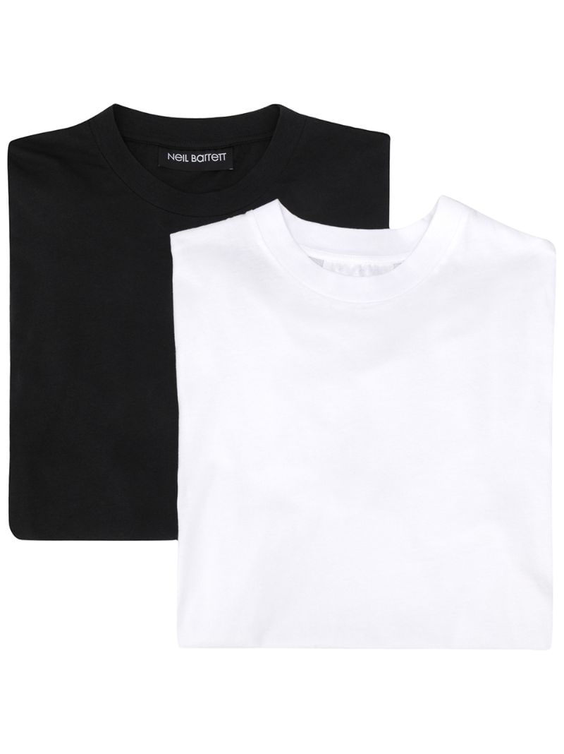 Neil Barrett Short Sleeve T-shirt Set In Black