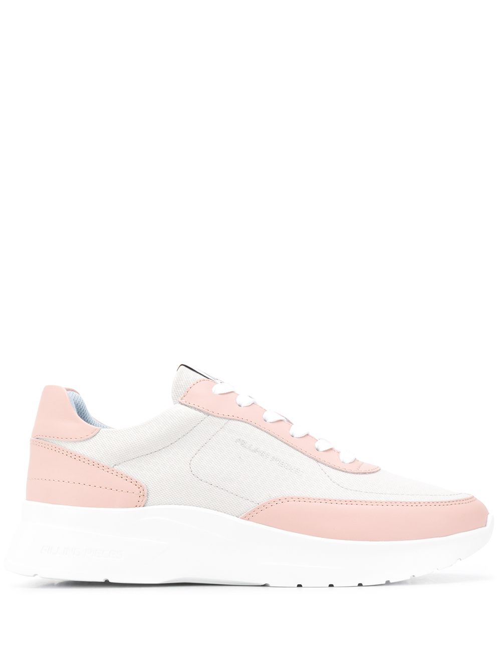 фото Filling pieces panelled colour block platform trainers