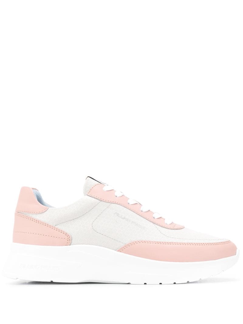 Filling Pieces Panelled Colour Block Platform Trainers In Neutrals