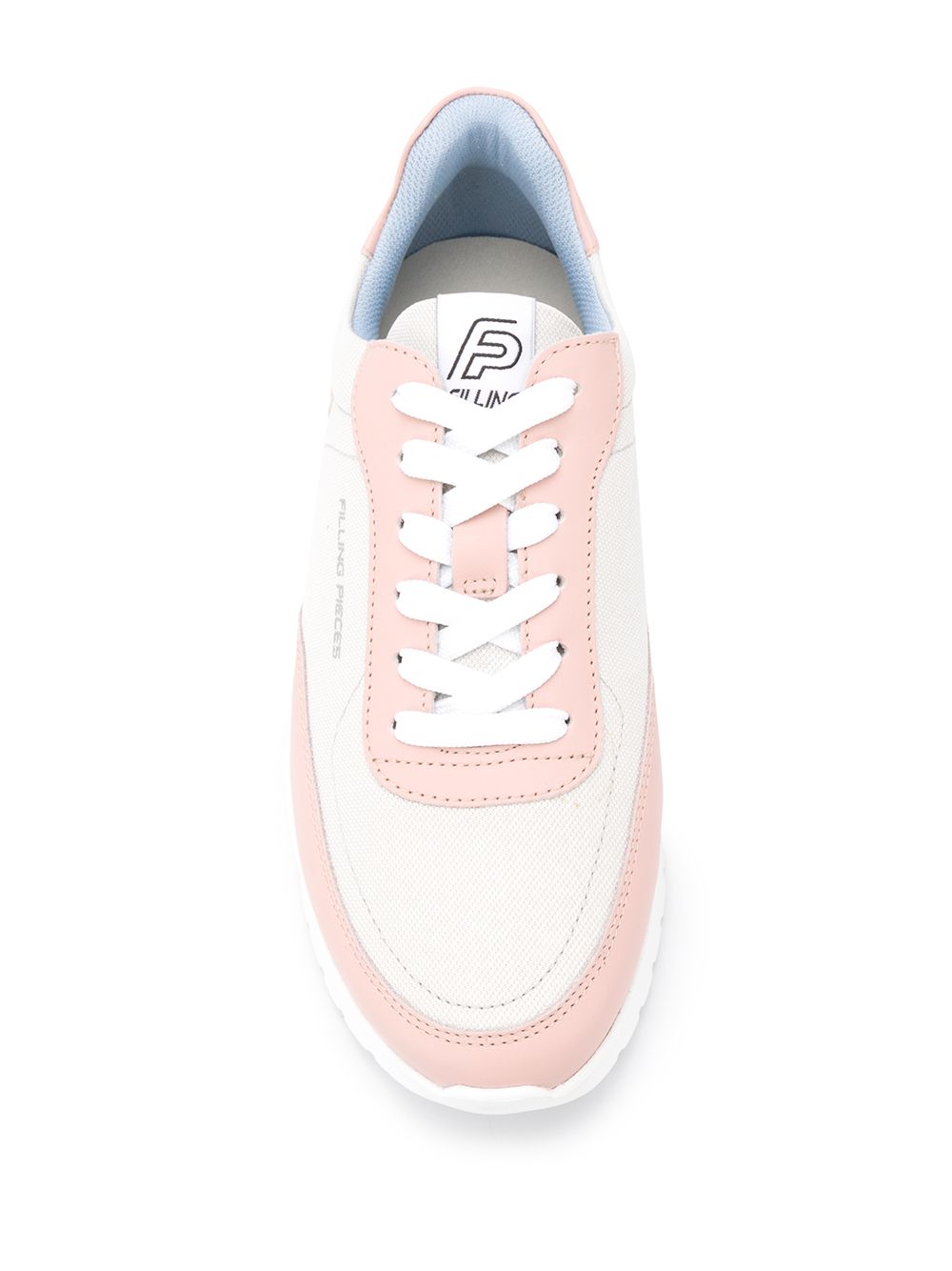 фото Filling pieces panelled colour block platform trainers