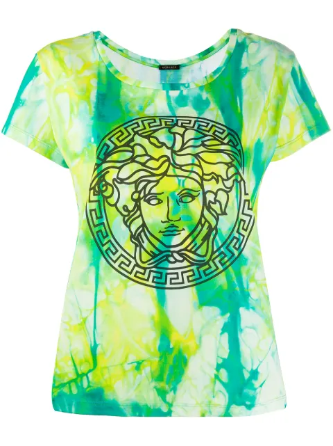 Shop Versace tie-dye Medusa T-shirt 