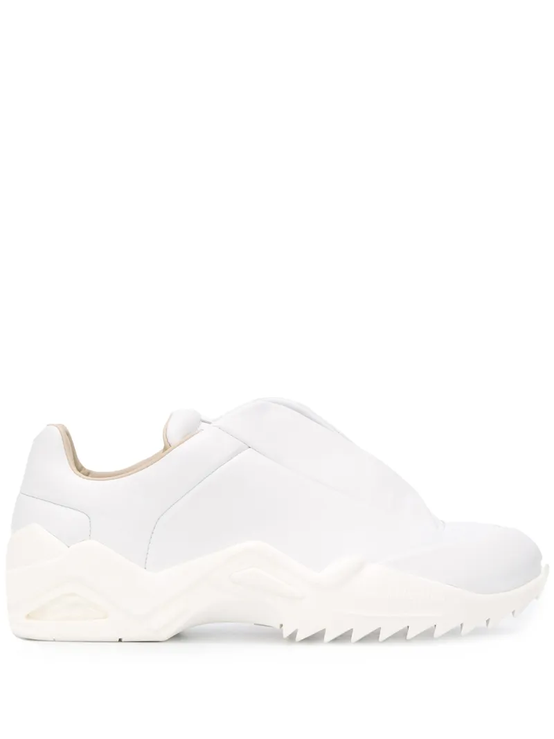 Maison Margiela – hidden lace low-top sneakers – men – Leather/Rubber – 39, 39.5, 40, 40.5, 41, 41.5, 42, 42.5, 43, 44, 45, 43.5 – White