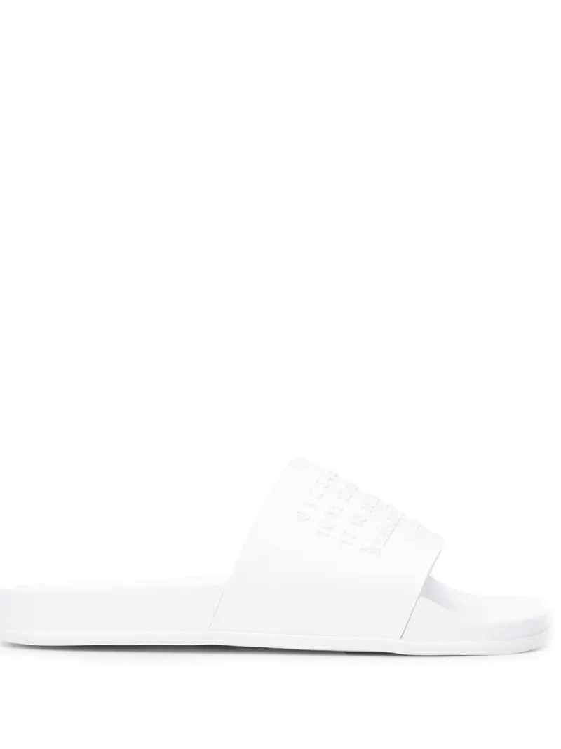 MAISON MARGIELA EMBOSSED LOGO POOL SLIDES