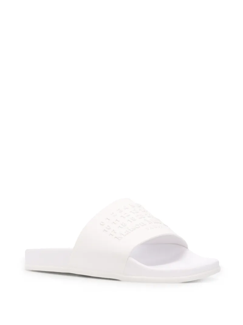 MAISON MARGIELA EMBOSSED LOGO POOL SLIDES