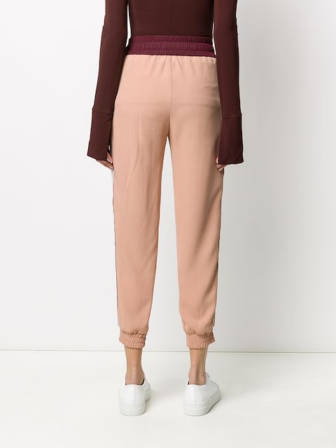 panelled track pants with elasticated drawstring waist