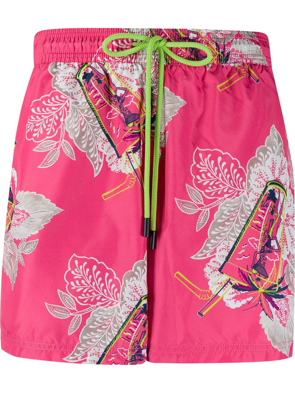 Etro Floral Drawstring Swim Shorts In Pink