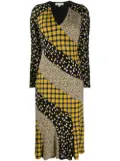 Michael Michael Kors panelled midi dress - Black