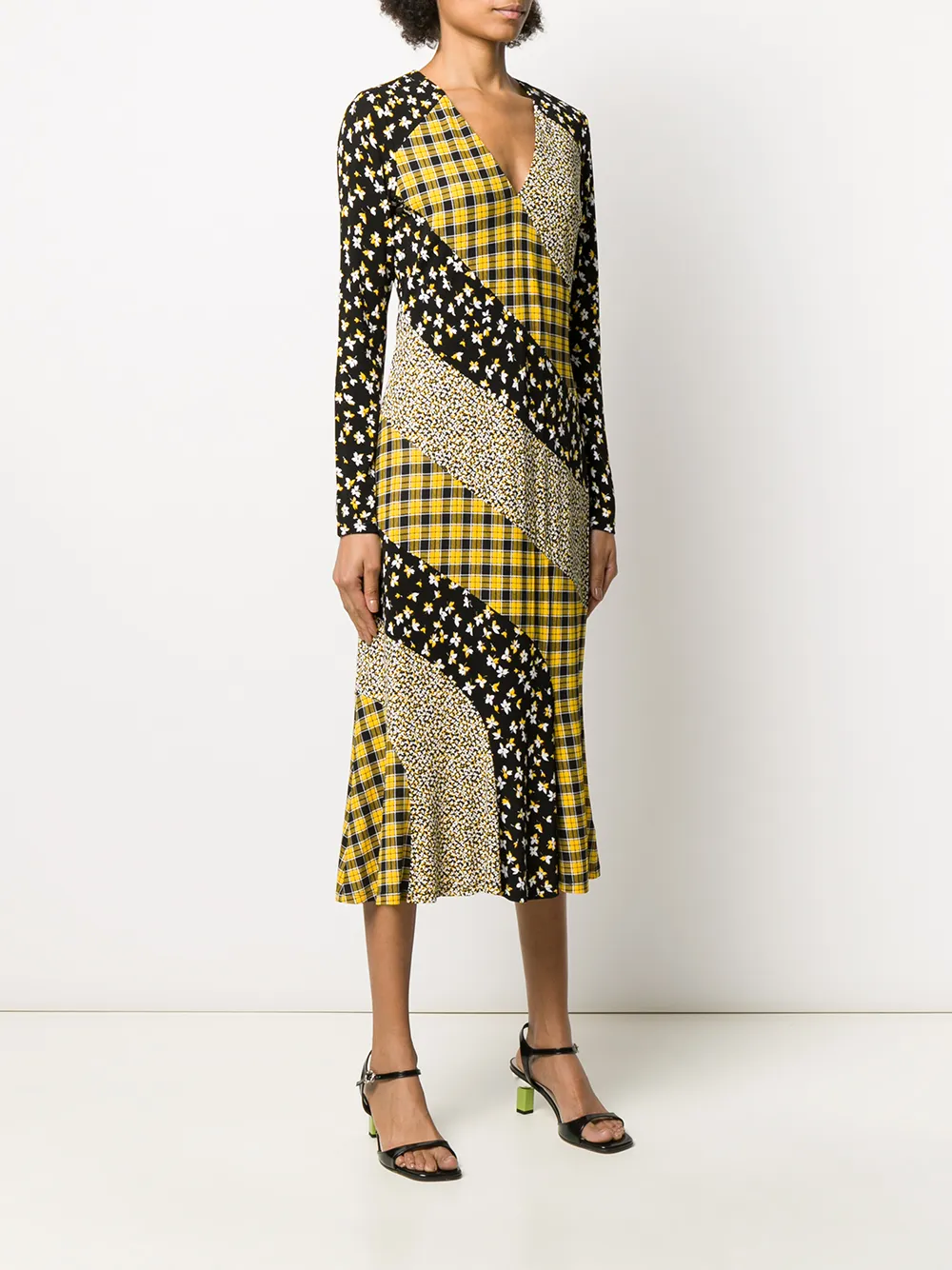 Michael Kors Midi-jurk met vlakken Zwart