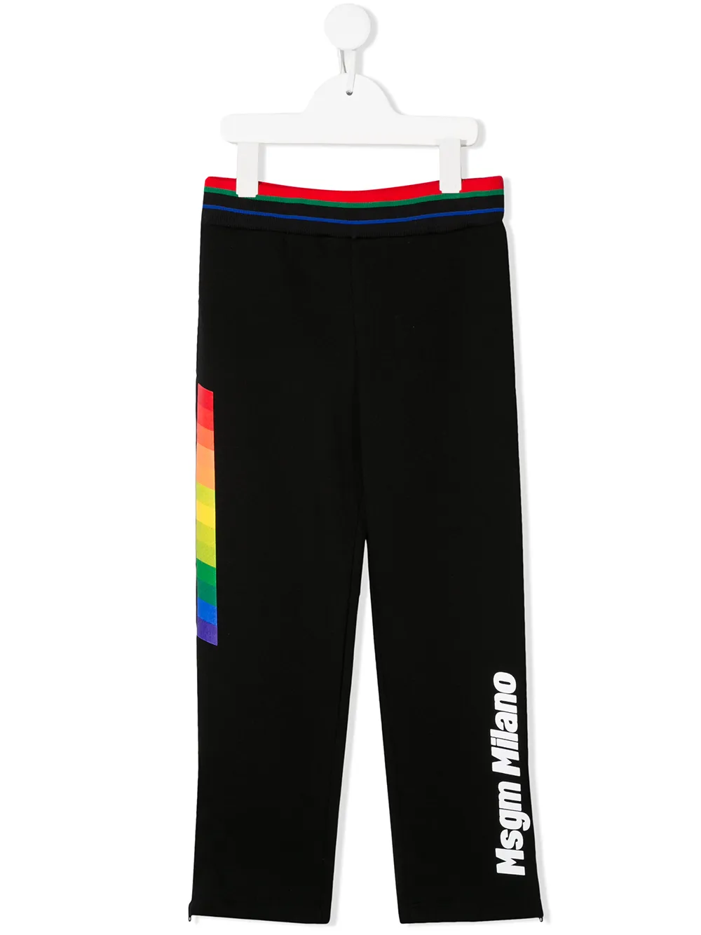 Msgm Kids' Energy Milano Printed Track Trousers In Black