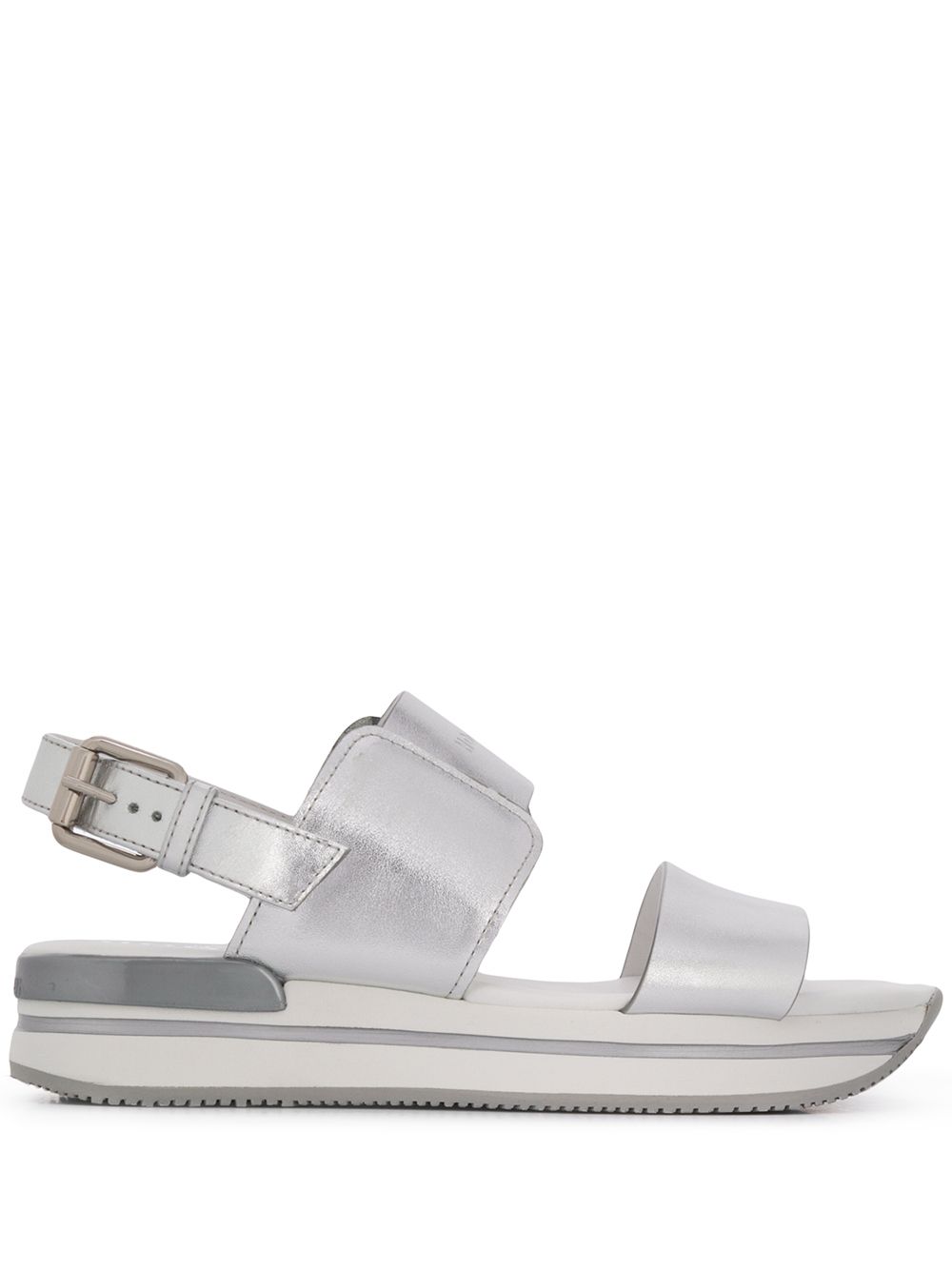 Hogan Open-toe Sandals In Silver