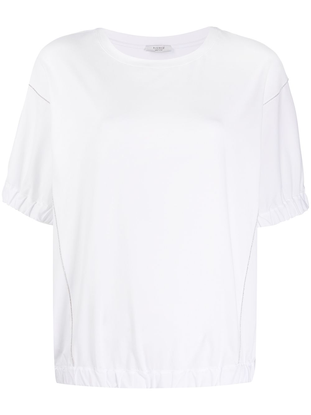 фото Peserico elasticated cuffs cotton blend t-shirt