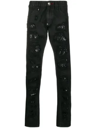 Shop Philipp Plein Milano-Cut Destroyed 