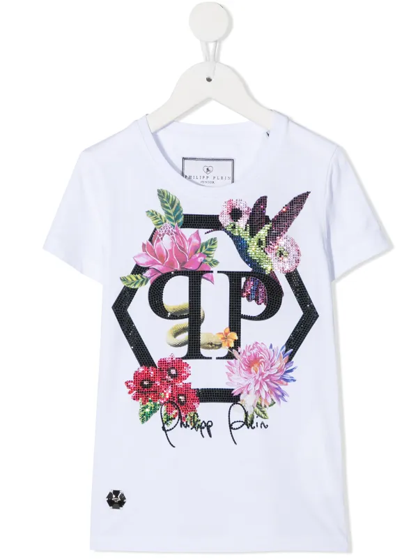 philipp plein flower shirt
