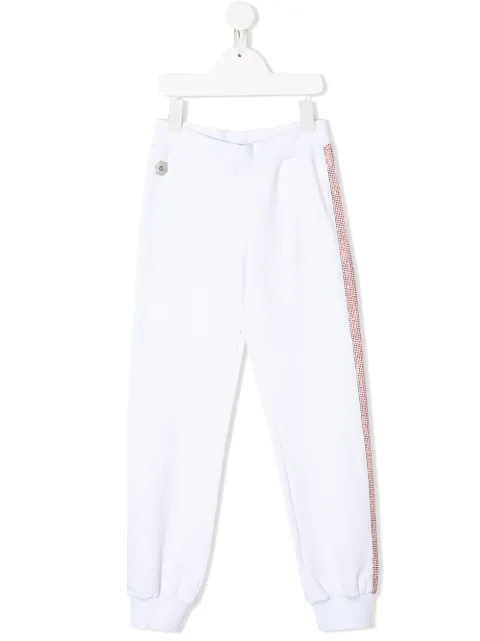 Philipp Plein Junior side-stripe track trousers