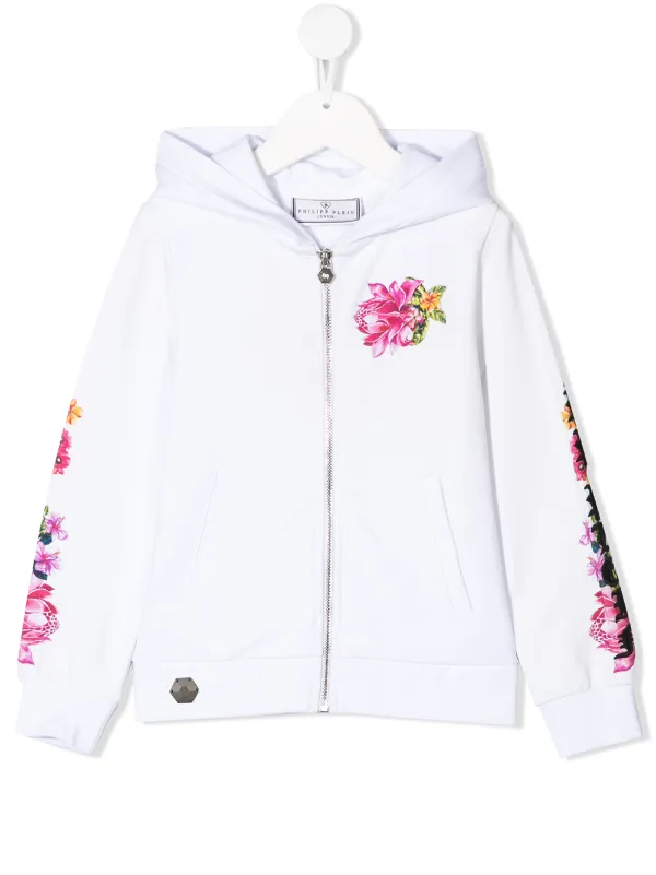 flower print hoodie