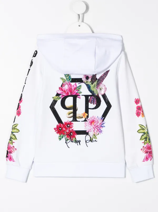 flower print hoodie