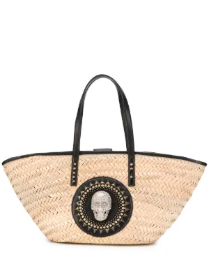 embellished beach bag