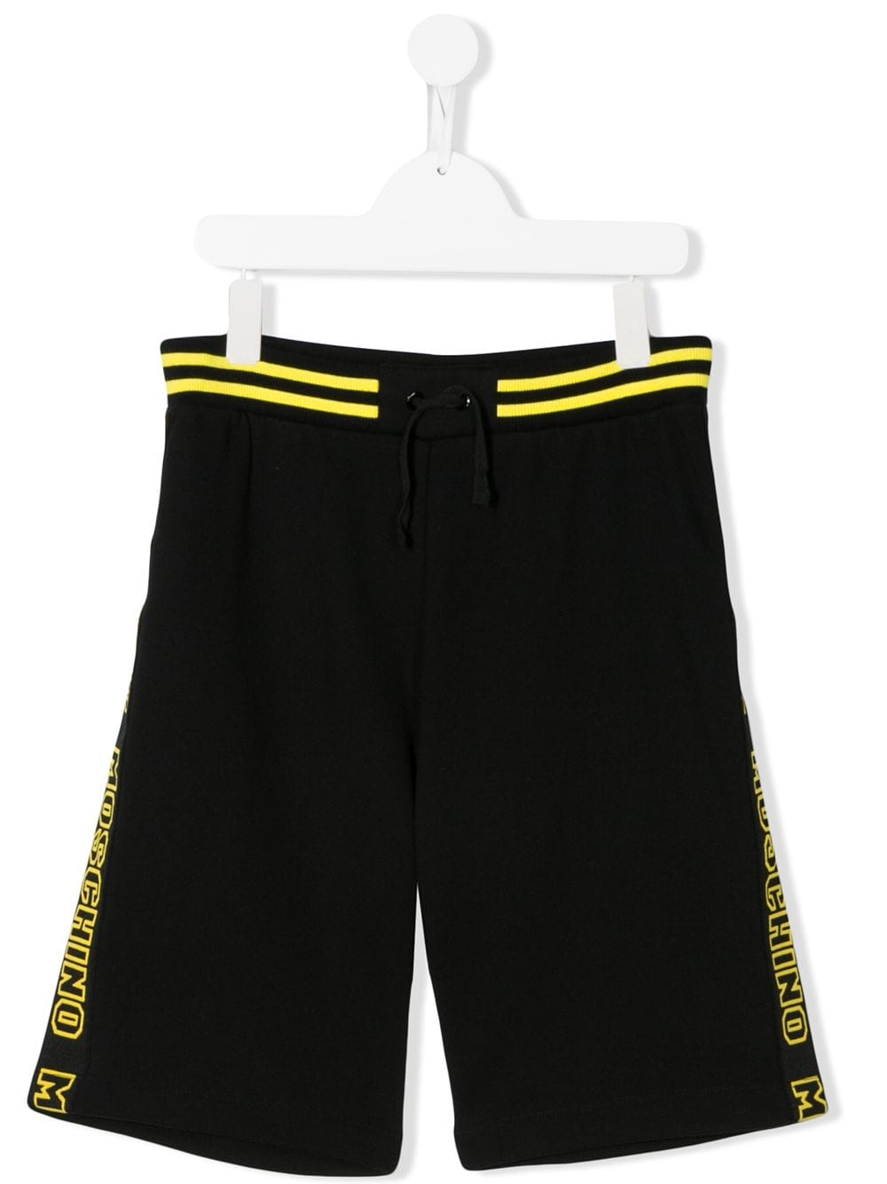Moschino Teen Jersey Shorts In Black
