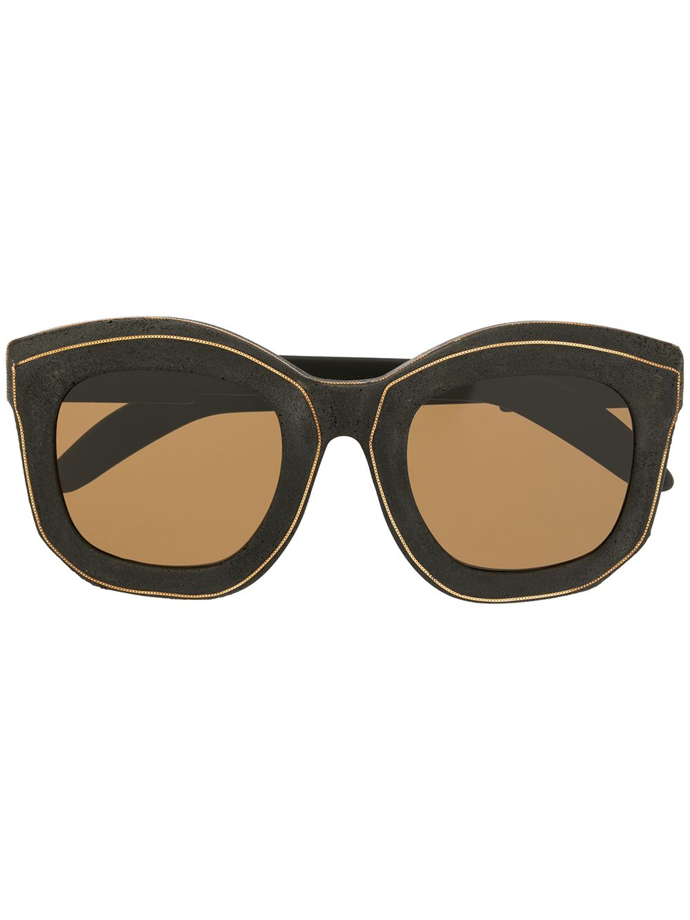 Kuboraum Matte Oversized-frame Sunglasses In 黑色